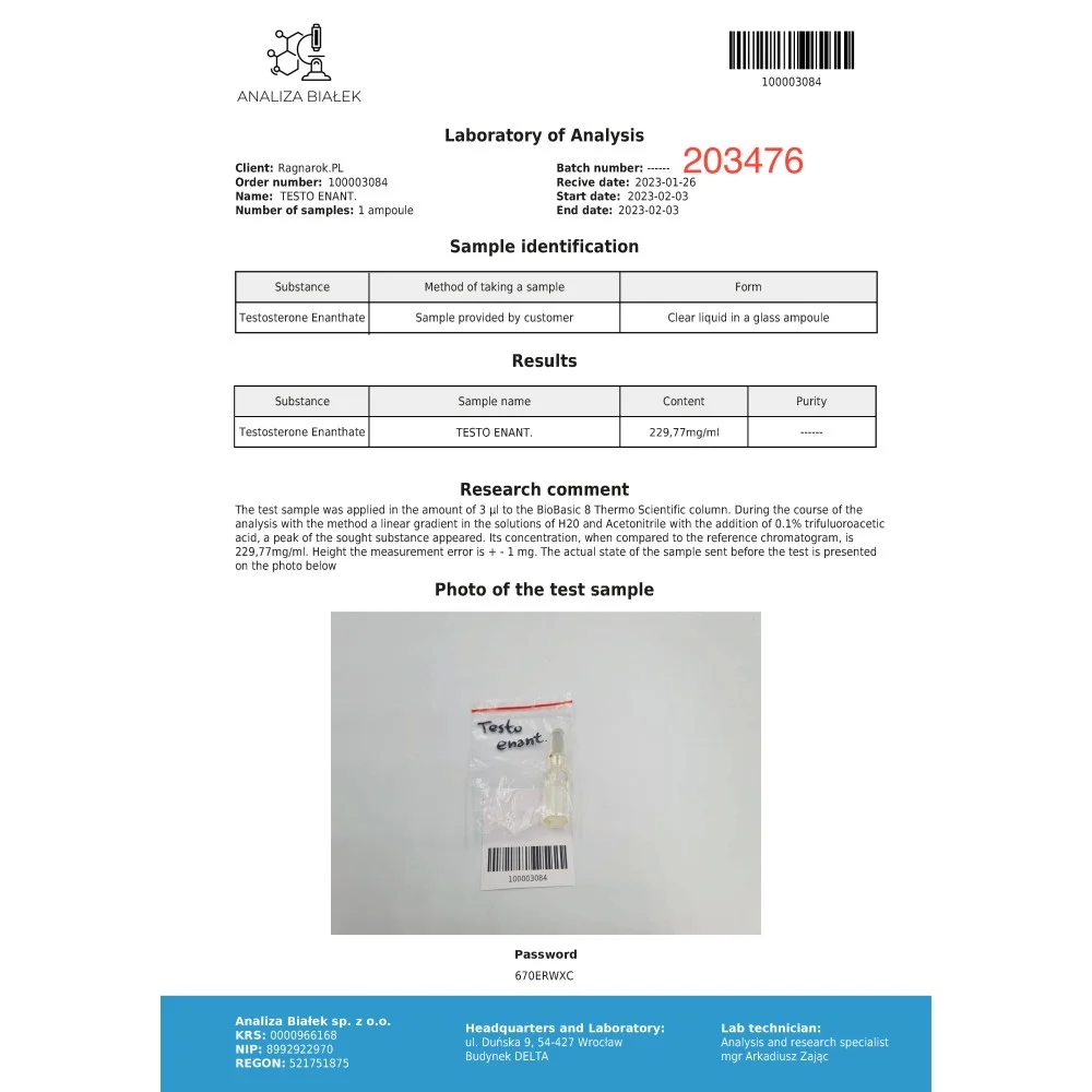 Testos 250 mg/ml (Testosterone Enanthate) 10ml vials - Image 9